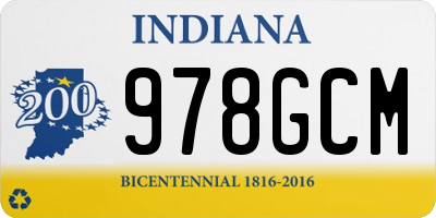 IN license plate 978GCM