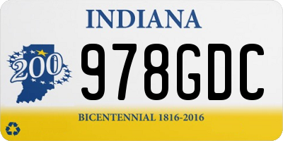 IN license plate 978GDC