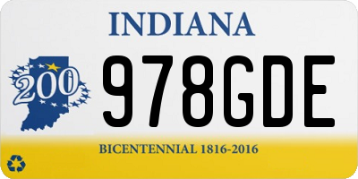 IN license plate 978GDE