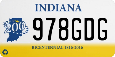IN license plate 978GDG