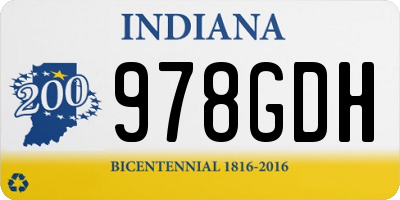 IN license plate 978GDH
