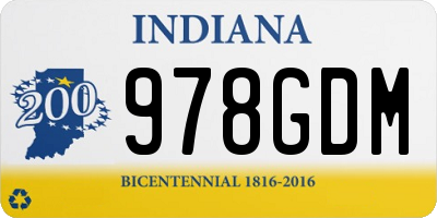 IN license plate 978GDM