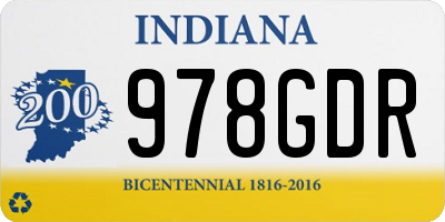 IN license plate 978GDR