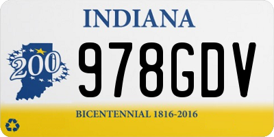 IN license plate 978GDV