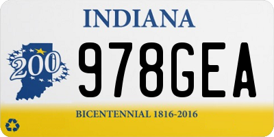 IN license plate 978GEA