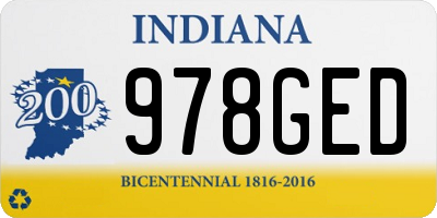 IN license plate 978GED
