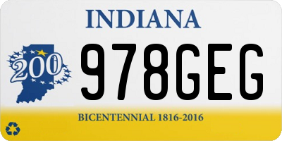 IN license plate 978GEG