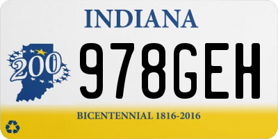 IN license plate 978GEH