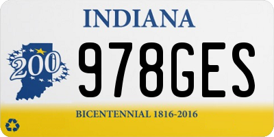 IN license plate 978GES