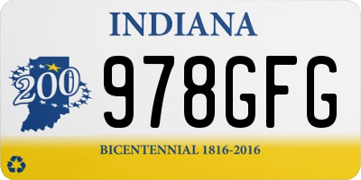 IN license plate 978GFG