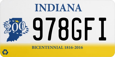 IN license plate 978GFI