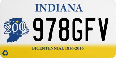 IN license plate 978GFV