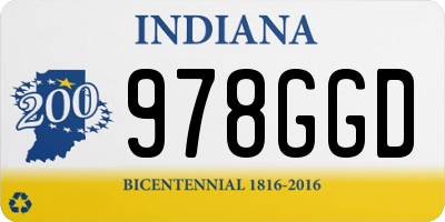 IN license plate 978GGD