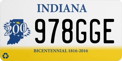 IN license plate 978GGE