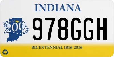 IN license plate 978GGH
