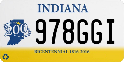 IN license plate 978GGI