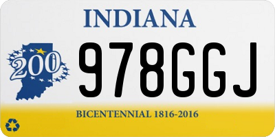 IN license plate 978GGJ