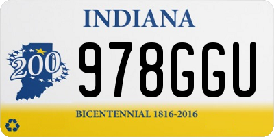 IN license plate 978GGU