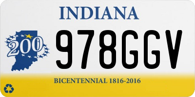 IN license plate 978GGV