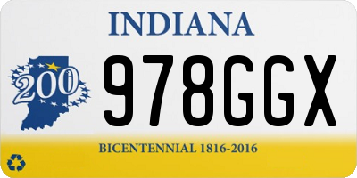 IN license plate 978GGX