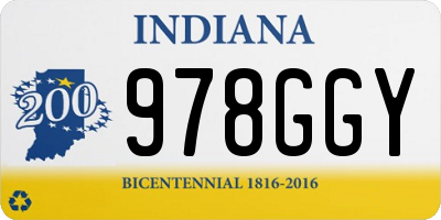 IN license plate 978GGY