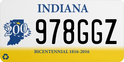 IN license plate 978GGZ