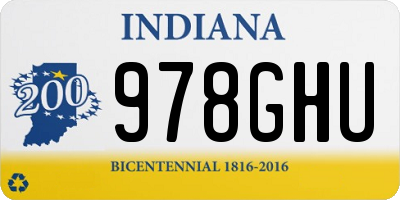 IN license plate 978GHU