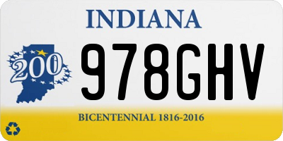 IN license plate 978GHV