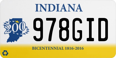IN license plate 978GID