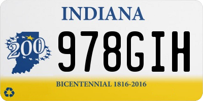 IN license plate 978GIH
