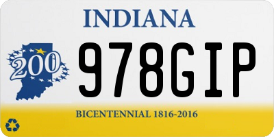 IN license plate 978GIP