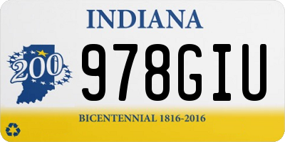 IN license plate 978GIU