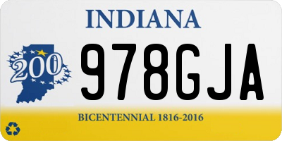 IN license plate 978GJA