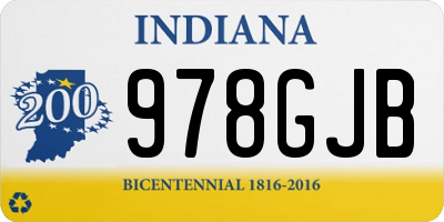 IN license plate 978GJB