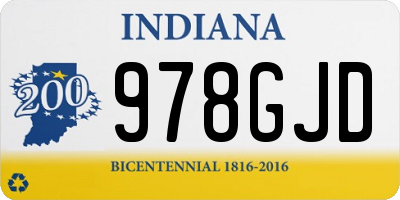 IN license plate 978GJD