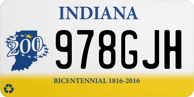 IN license plate 978GJH