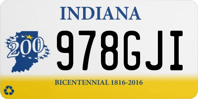 IN license plate 978GJI
