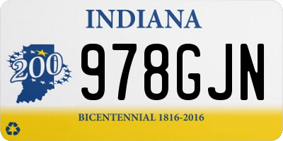 IN license plate 978GJN