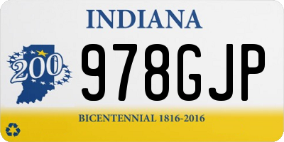 IN license plate 978GJP