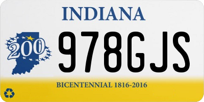 IN license plate 978GJS