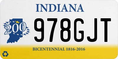 IN license plate 978GJT