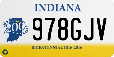 IN license plate 978GJV