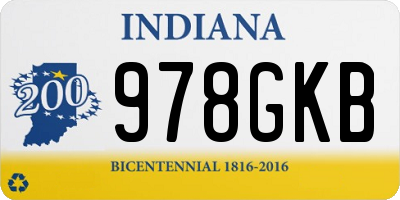 IN license plate 978GKB