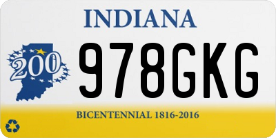 IN license plate 978GKG