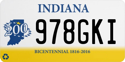 IN license plate 978GKI