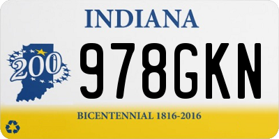 IN license plate 978GKN