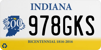 IN license plate 978GKS