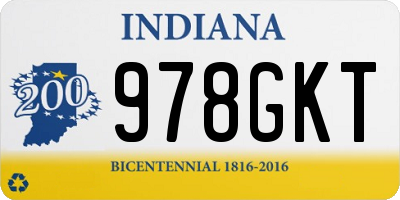 IN license plate 978GKT