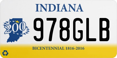 IN license plate 978GLB