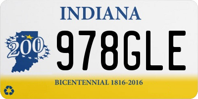 IN license plate 978GLE